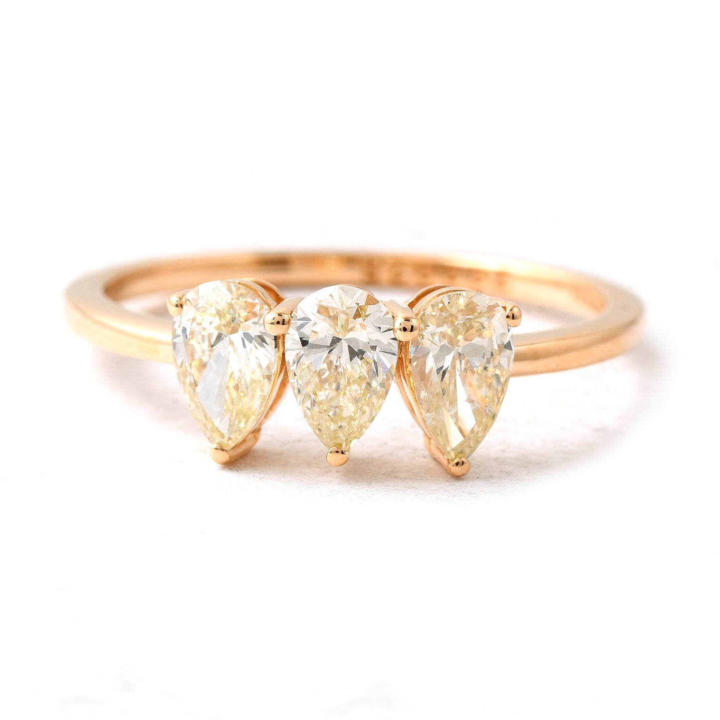 0.65 Ct Pear Diamond 14K Gold Ring
