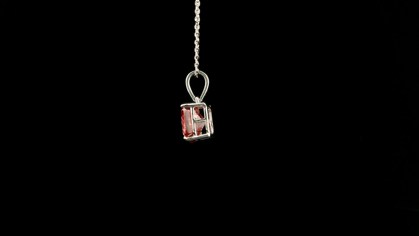 2.01 Carats Pink Lab Grown Diamond 14K Gold Pendant