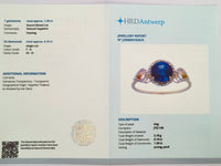 1.55 Ct Round Mixed Cut Natural Sapphire 14K Gold Ring