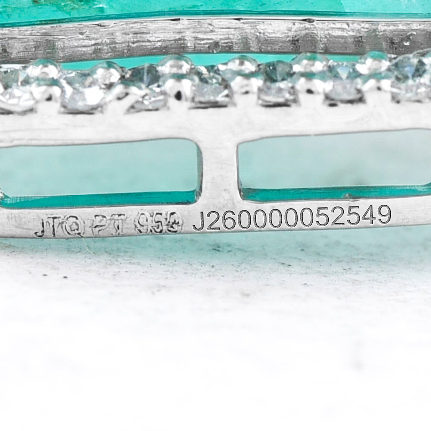 3.59 Ct Octagon Step Cut Natural Emerald 950 Platinum Pendant