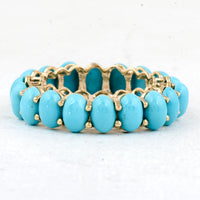 7.36 Ct Oval Turquoise 14K Gold Ring