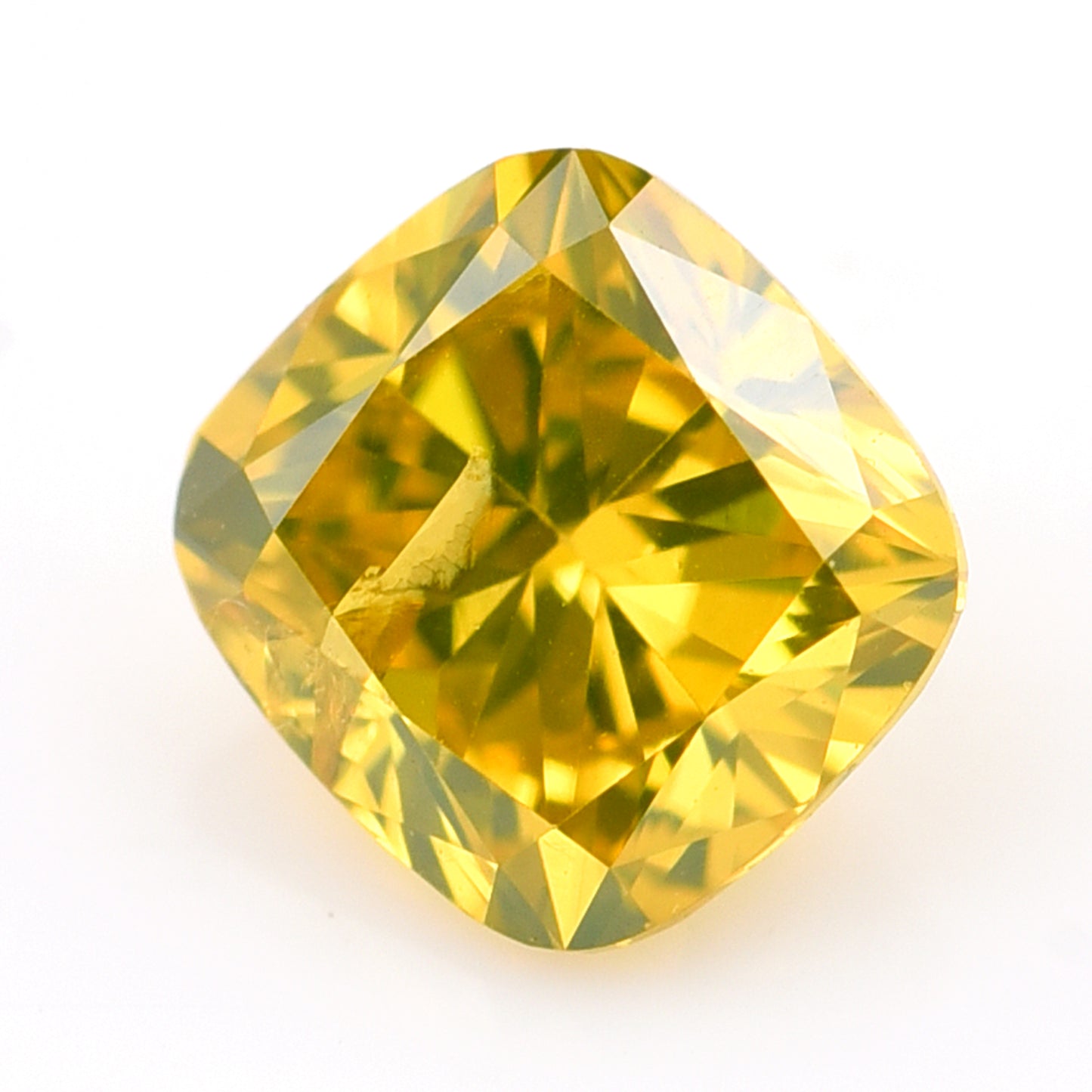 0.34 Yellow Diamond Cushion Loose Diamond