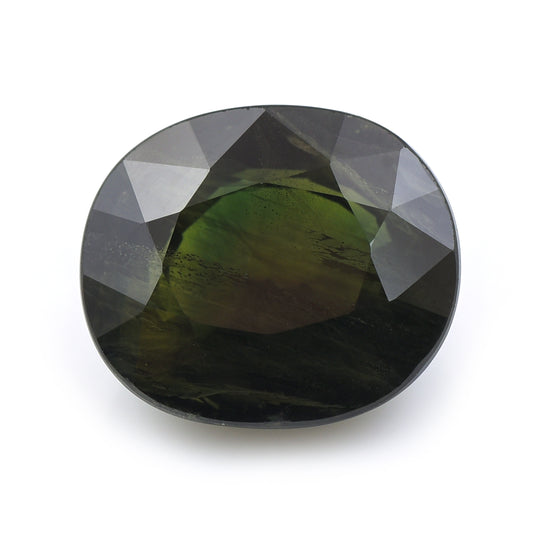 7.33 Natural Corundum Green Sapphire Rectangular Cushion Mixed Cut Gemstone