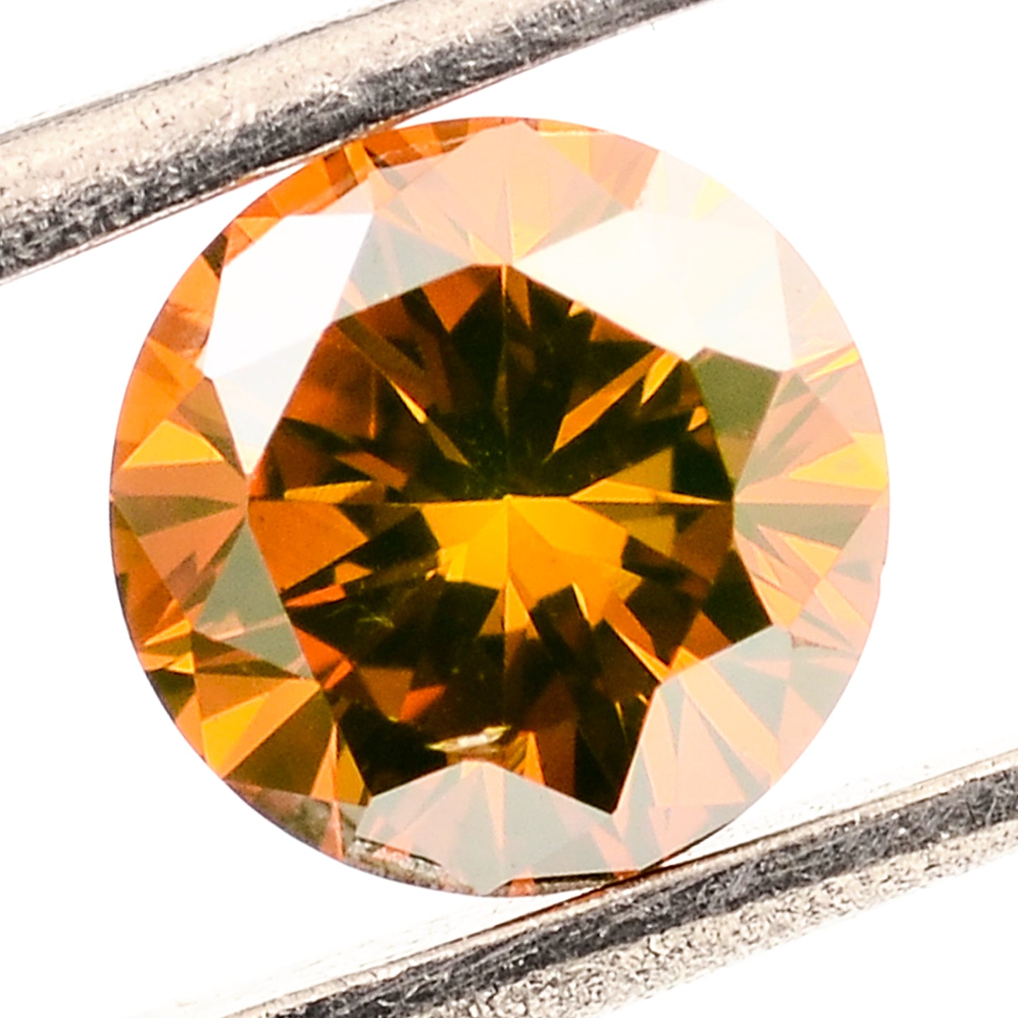0.61 Red Diamond Round Loose Gemstone