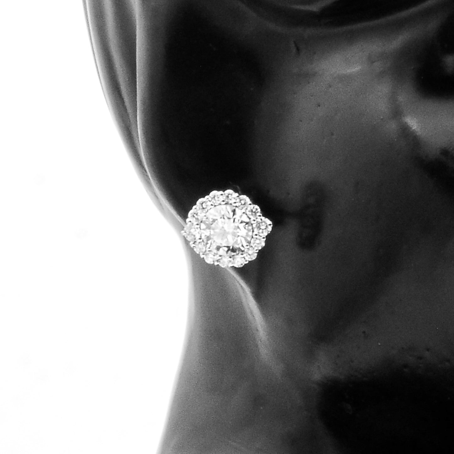 3.90 Carats Lab Grown Diamond 14K Gold Earrings