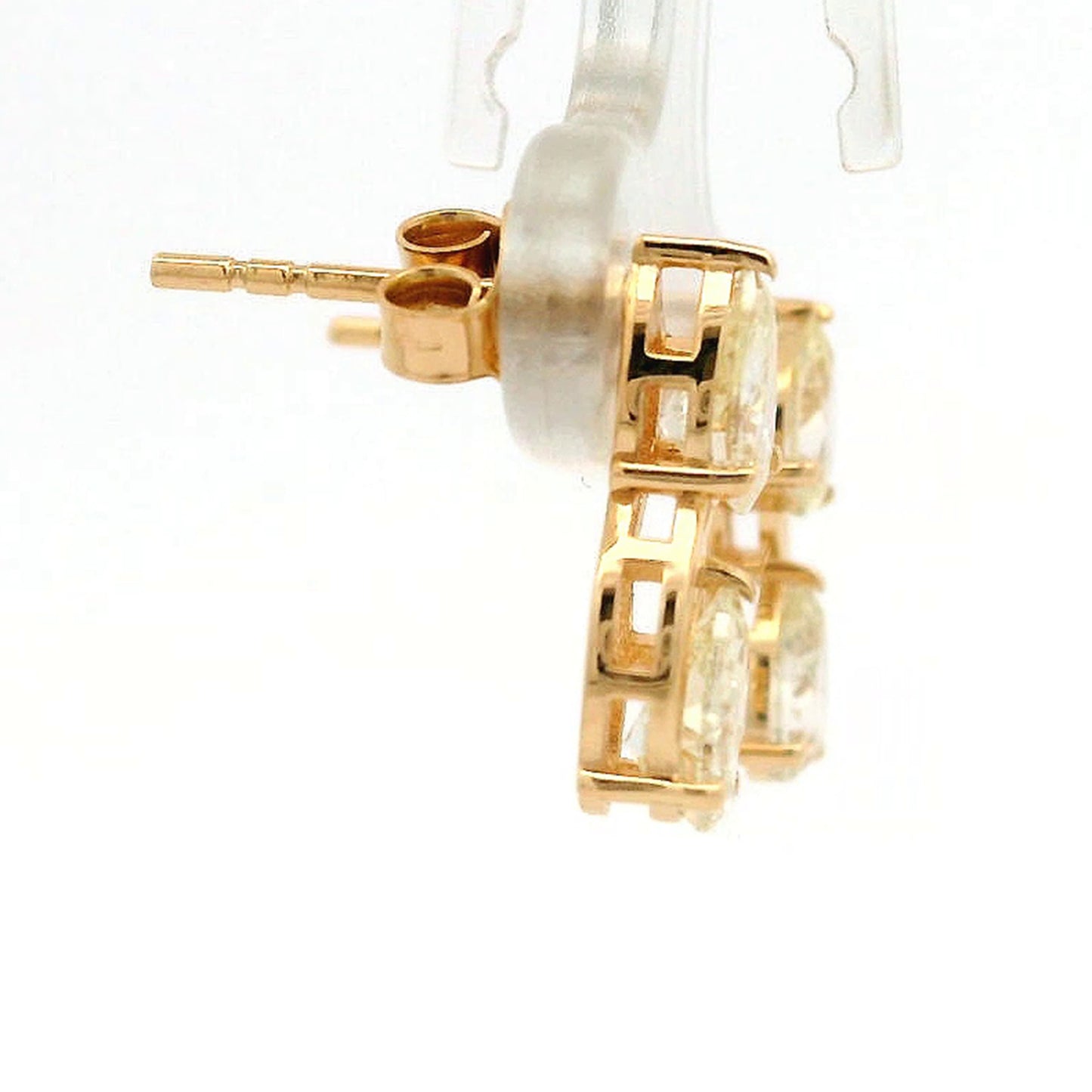 1.50 Ct Pear Diamond 14K Gold Earrings