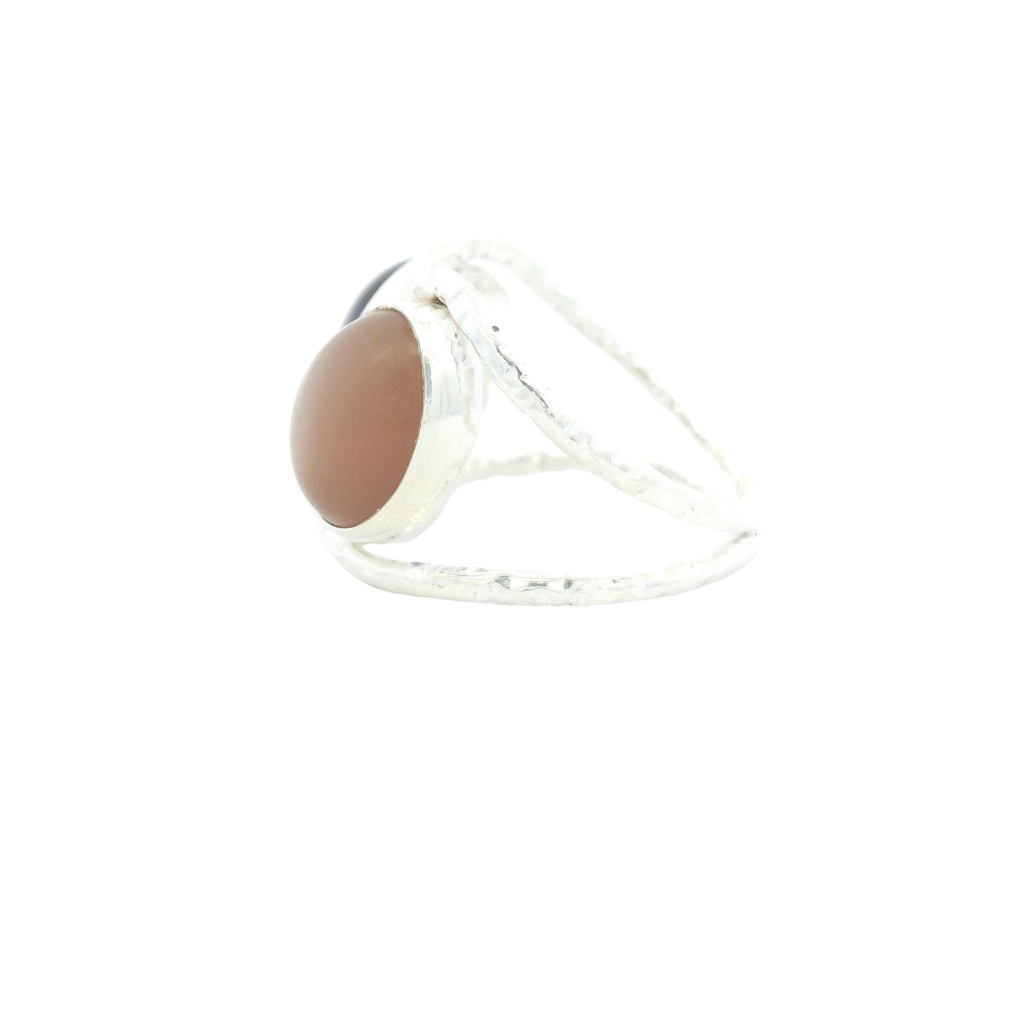 13.33 Ct Amethyst, Moonstone 925 Sterling Silver Ring
