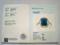 3.32 Ct Octagon Natural Sapphire 14K Gold Ring
