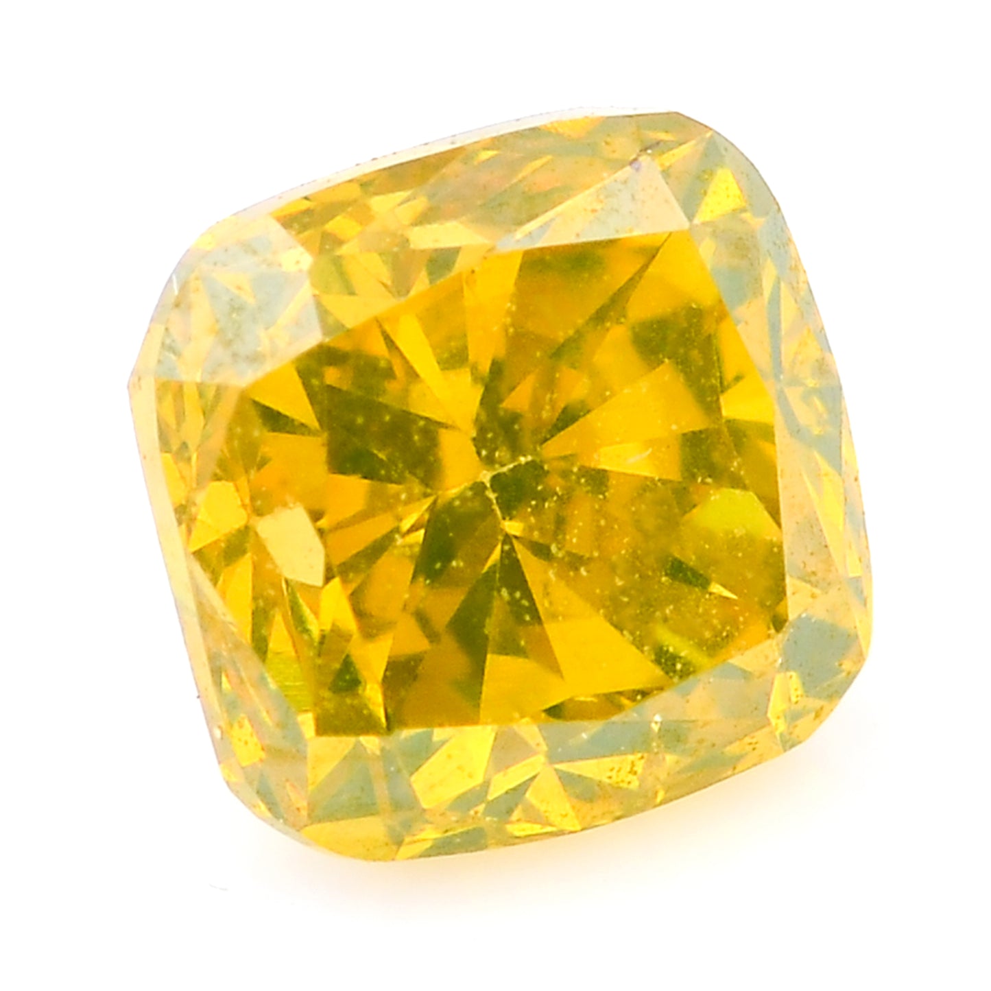 0.37 Yellow Diamond Cushion Loose Diamond