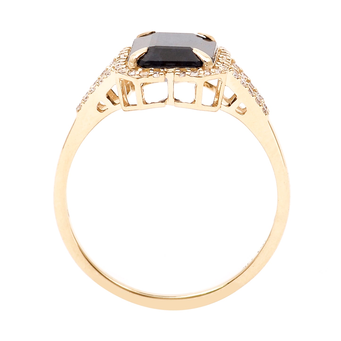 2.51 Ct Octagon Natural Sapphire 14K Gold Ring