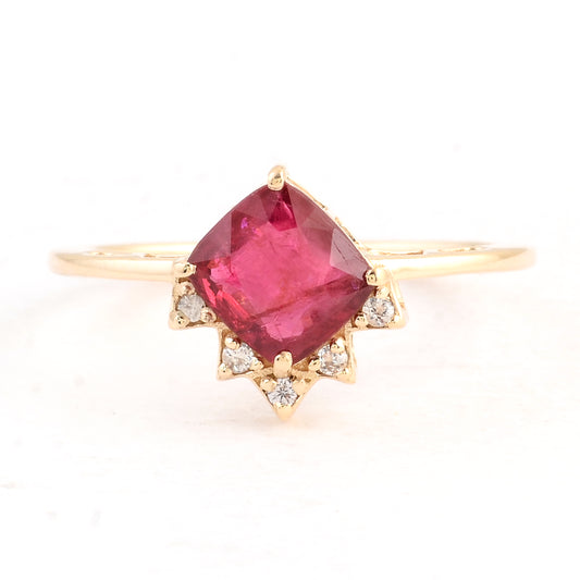 1.16 Ct Square Spinel 14K Gold Ring
