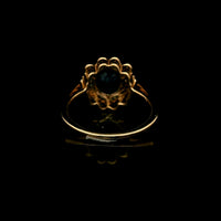 2.35 Ct Oval Mixed Cut Natural Sapphire 14K Gold Ring