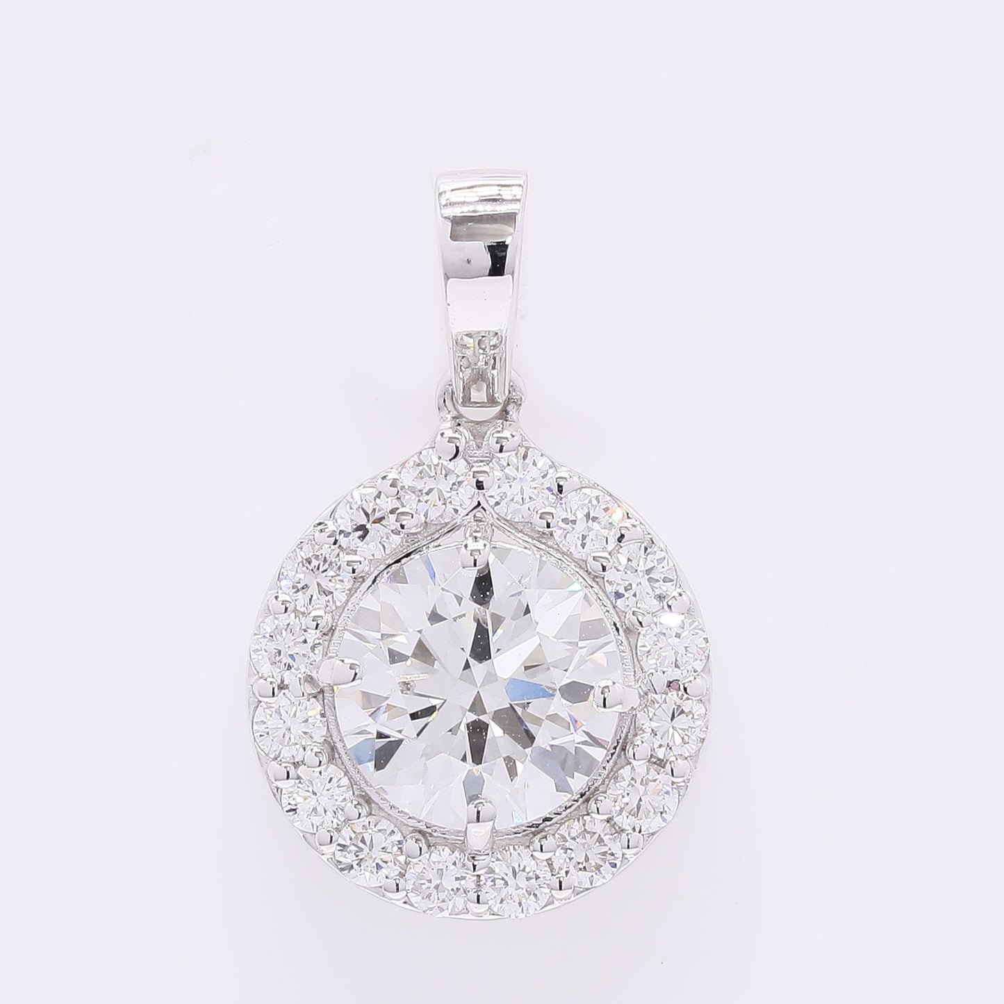 1.98 Carats Lab Grown Diamond 14K Gold Pendant