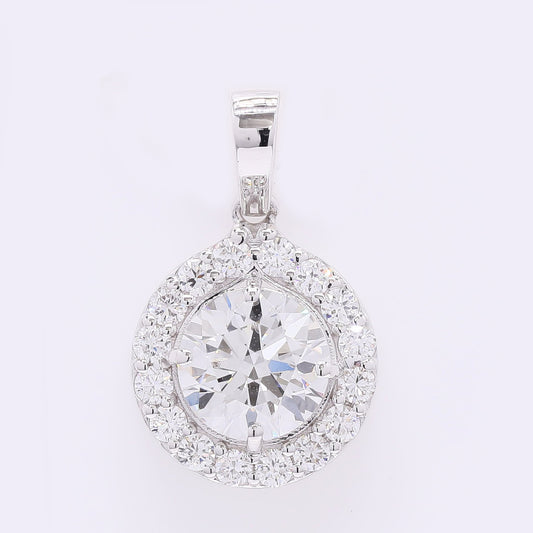 1.98 Carats Lab Grown Diamond 14K Gold Pendant