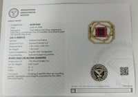 1.31 Ct Square Emerald Cut Natural Tourmaline 14K Gold Ring