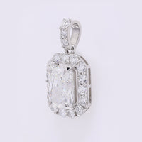 2.64 Carats Lab Grown Diamond 950 Platinum Pendant