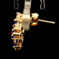 2.43 Ct Round Tourmaline 14K Gold Earrings