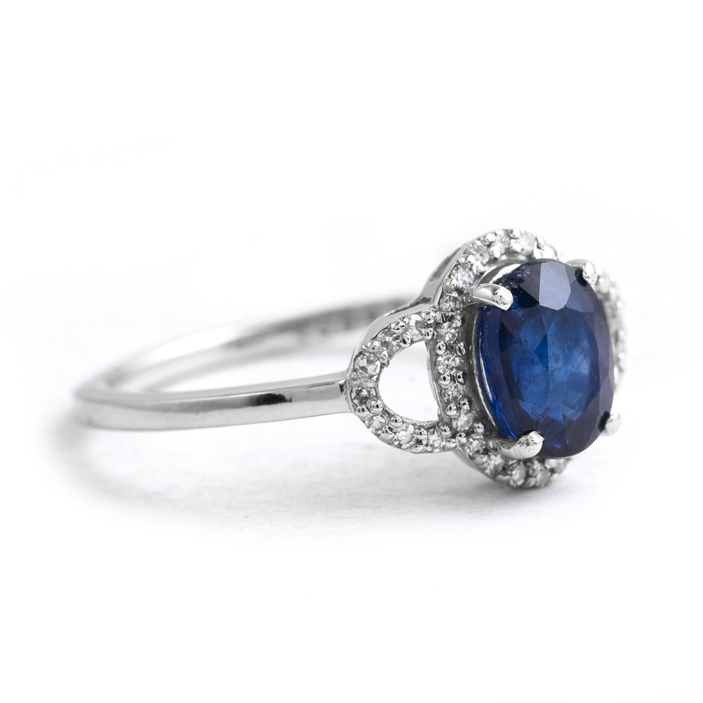 1.48 Ct Oval Sapphire 950 Platinum Ring