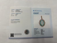 3.51 Ct Oval Mixed Cut Natural Emerald 14K Gold Pendant