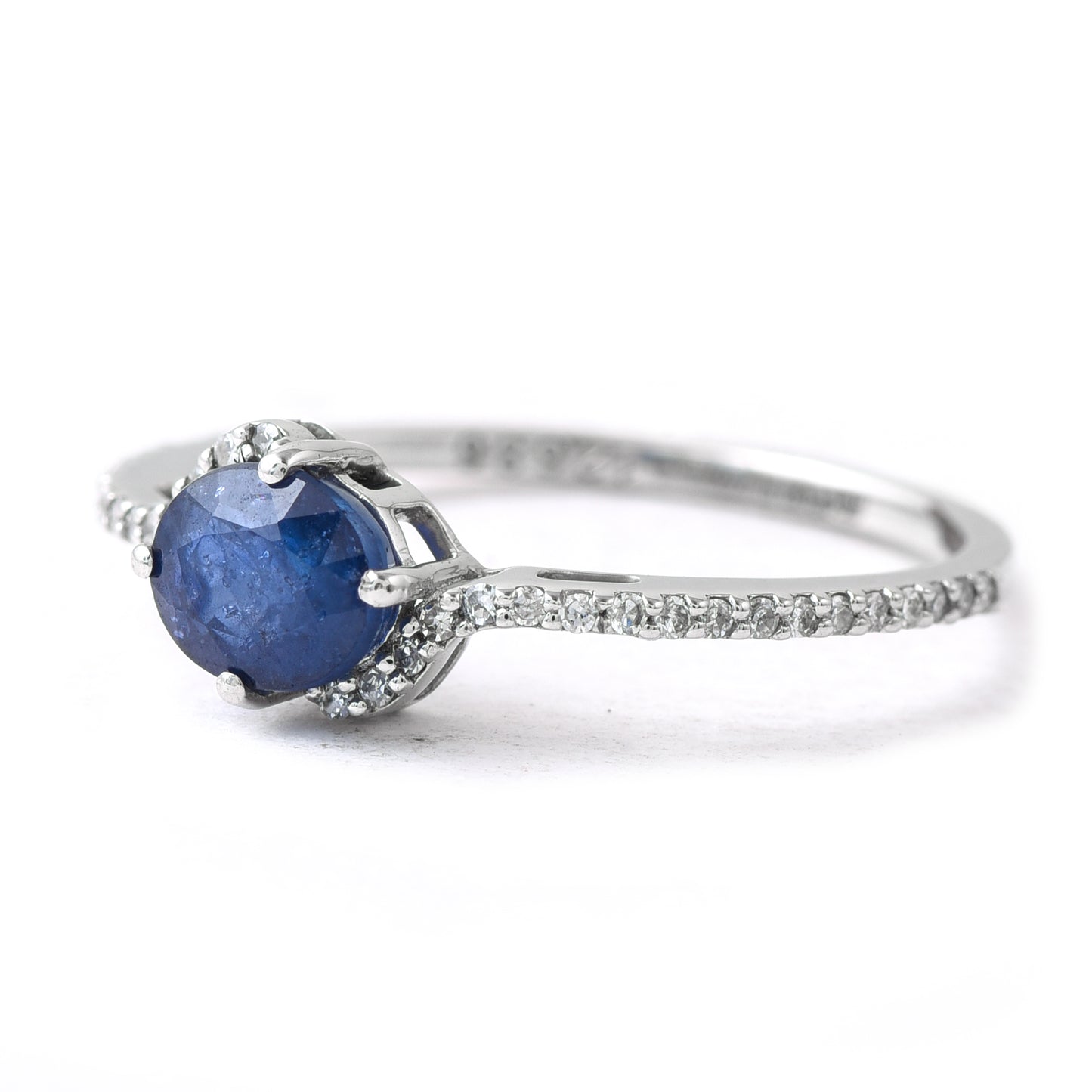 2.22 Ct Oval Mixed Cut Natural Sapphire 950 Platinum Ring