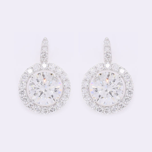 5.14 Carats Lab Grown Diamond 14K Gold Earrings