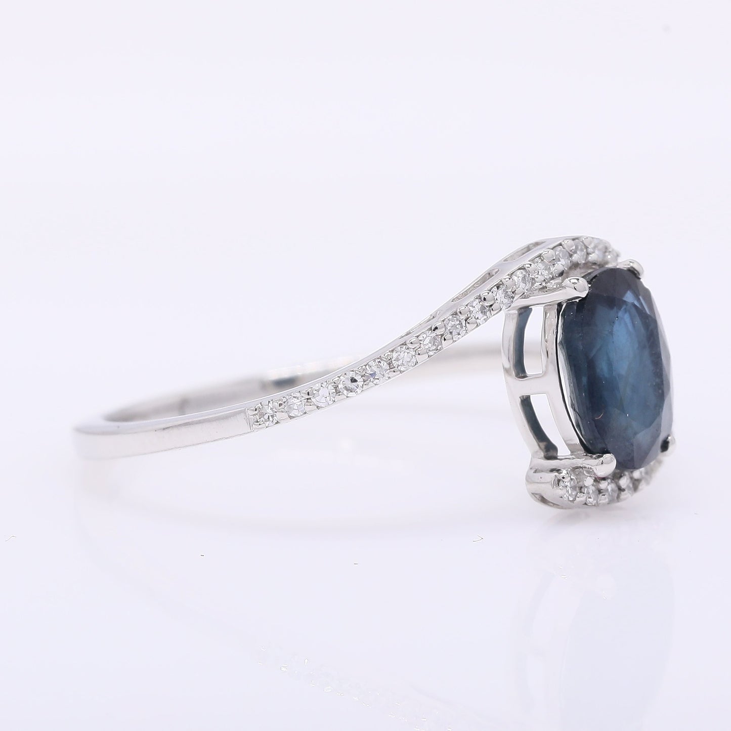 1.13 Ct Oval Mixed Cut Natural Sapphire 950 Platinum Ring