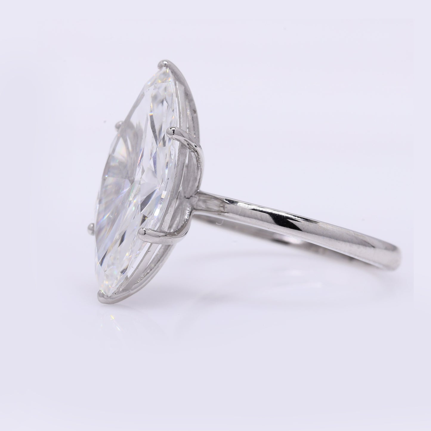 5.72 Ct Marquise Lab Grown Diamond 950 Platinum Ring