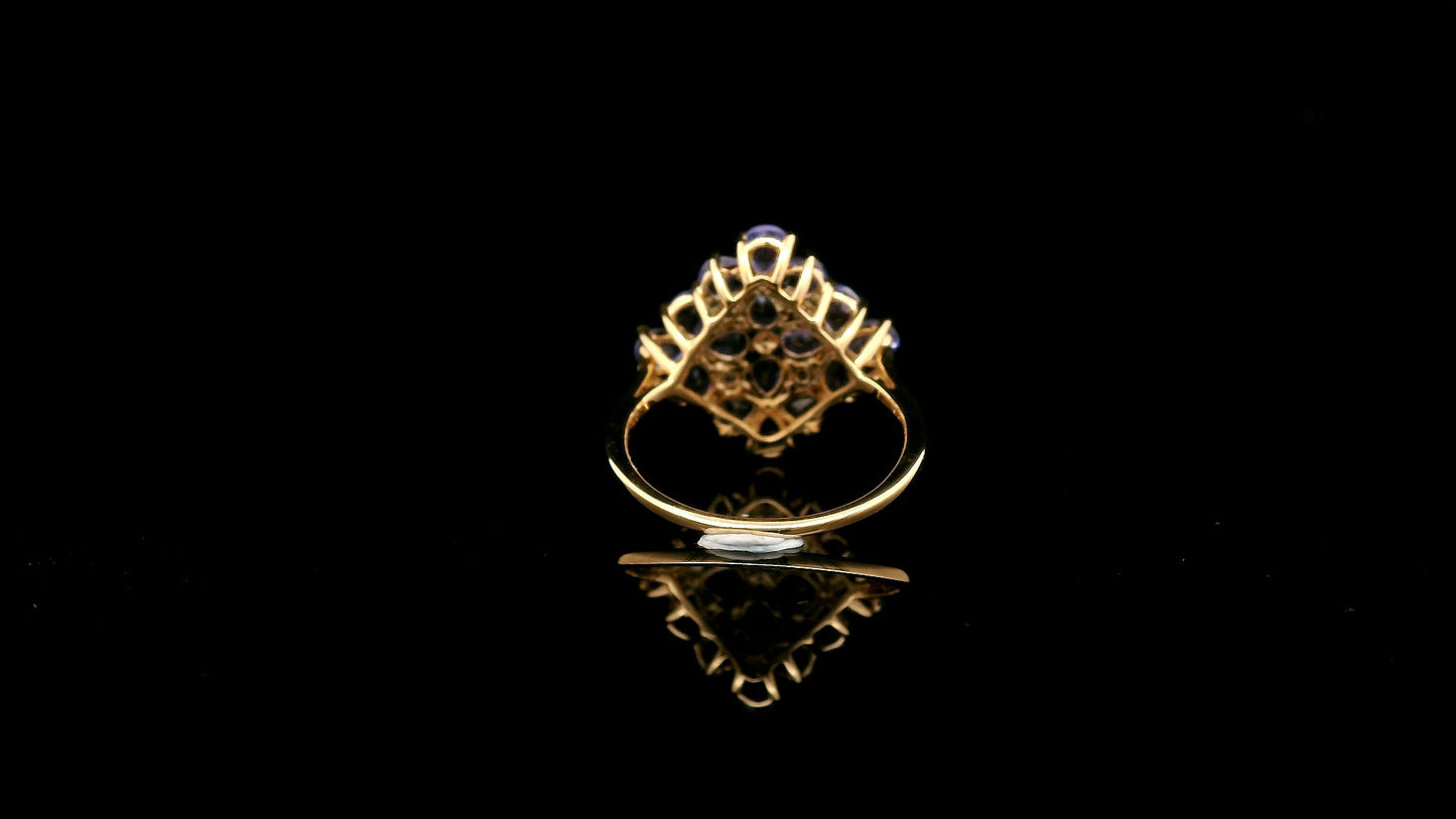 2.54 Ct Pear Tanzanite 14K Gold Ring