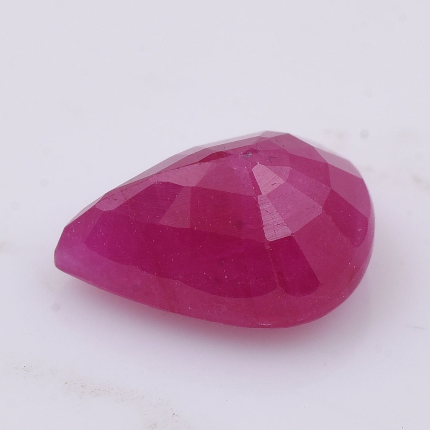1.63 Natural Corundum Ruby Pear Mixed Cut Gemstone