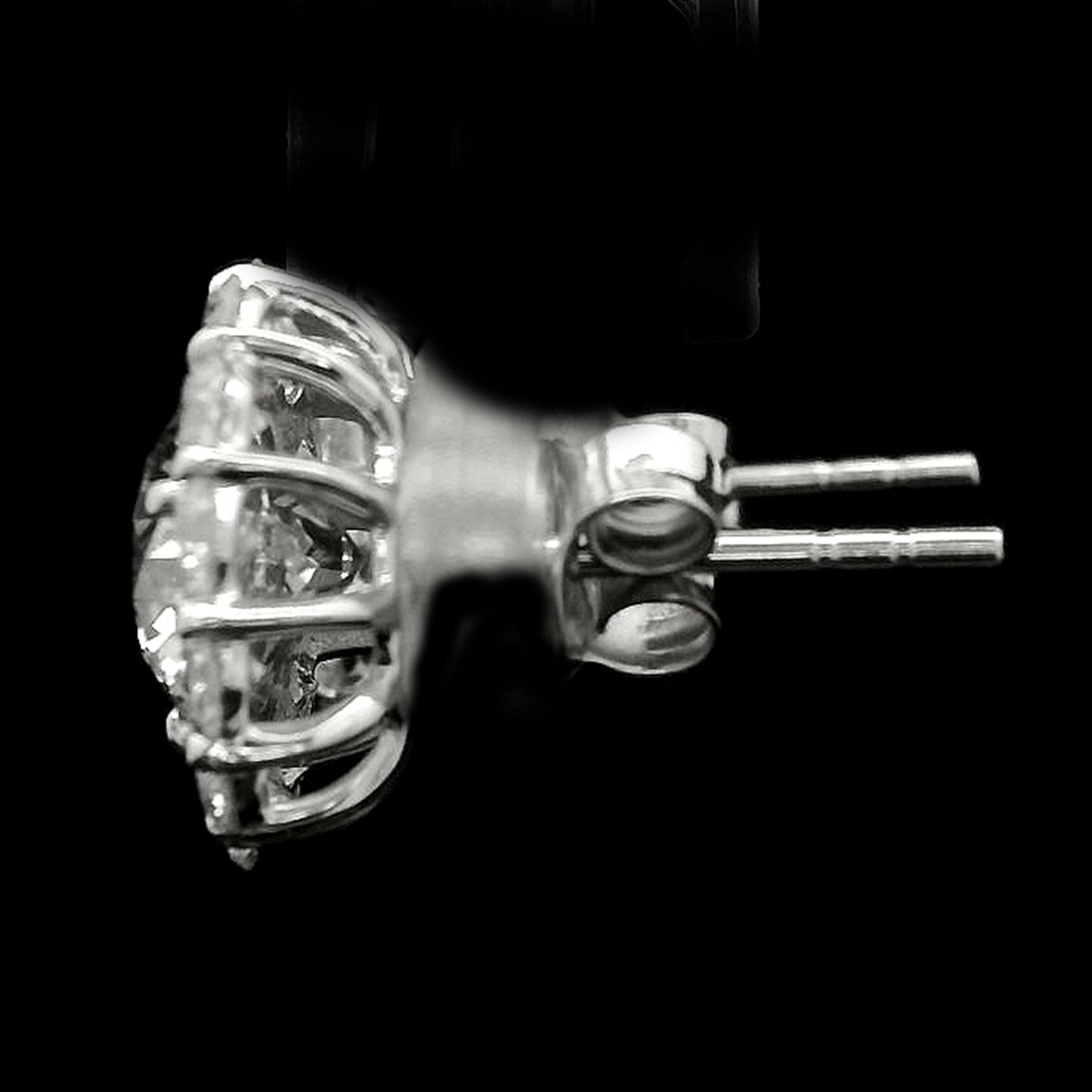3.80 Carats Lab Grown Diamond 14K Gold Earrings