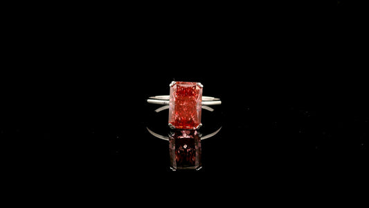 3.01 Carats Pink Lab Grown Diamond 14K Gold Ring