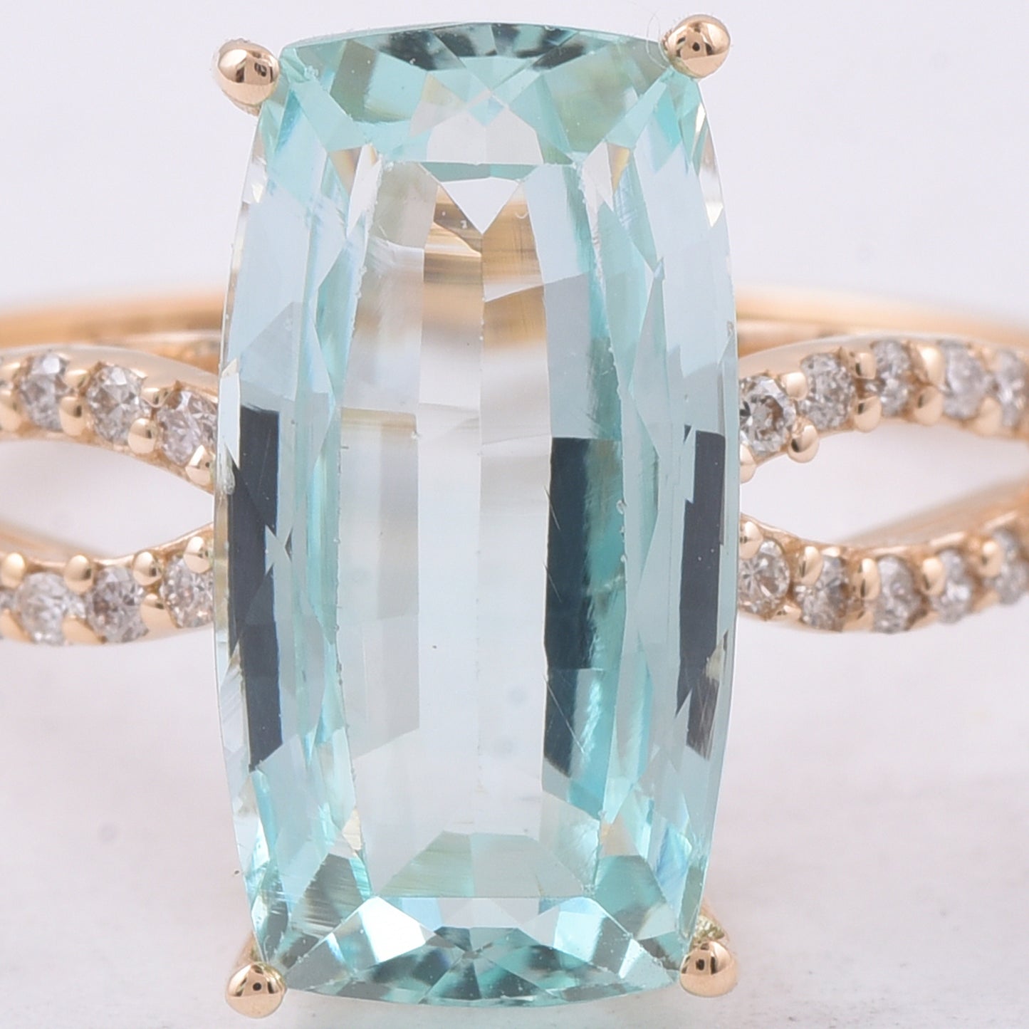 3.90 Ct Cushion Natural Emerald 14K Gold Ring