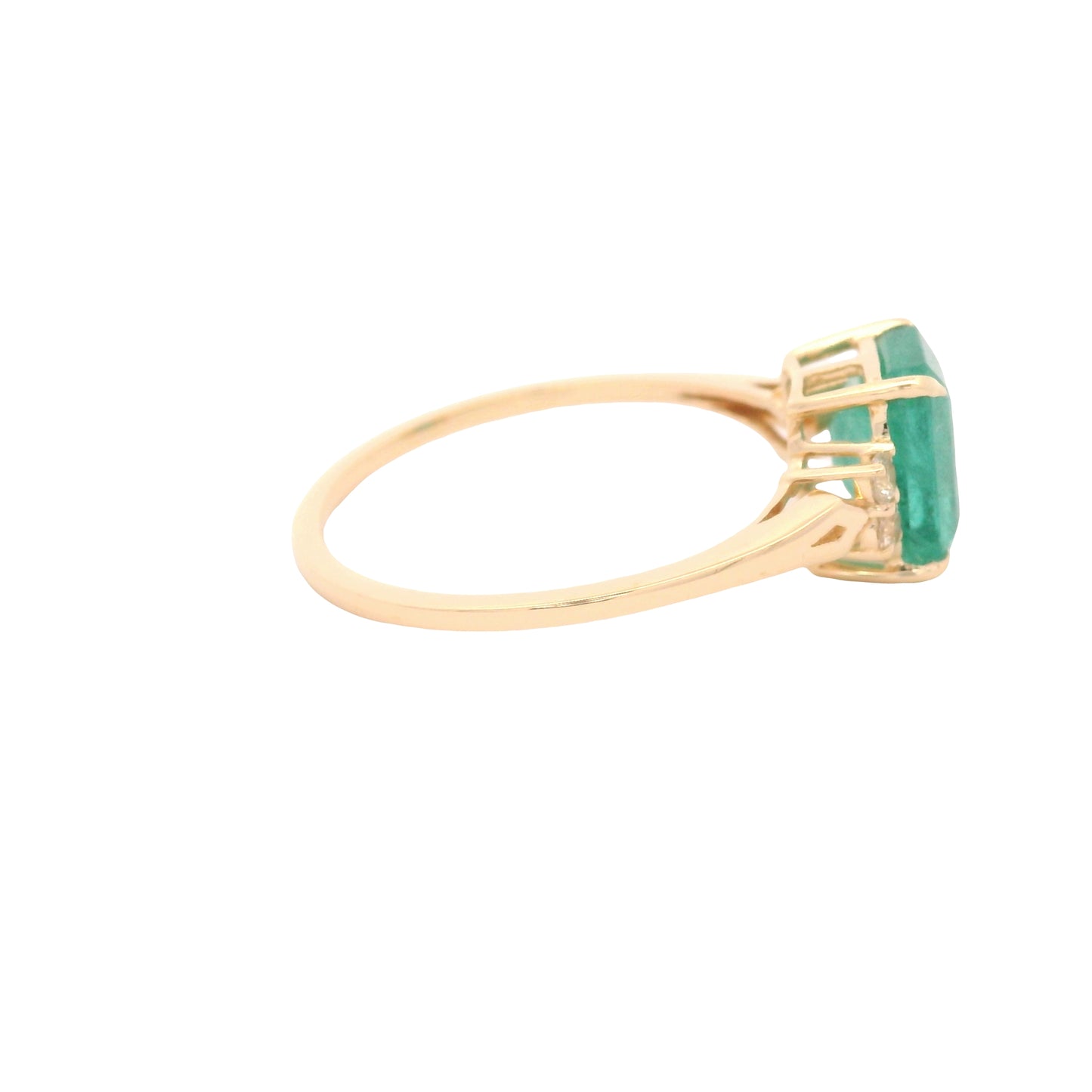 1.68 Ct Octagon Emerald 14K Gold Ring