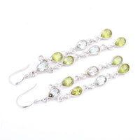 10.13 Ct Peridot 925 Sterling Silver Earrings