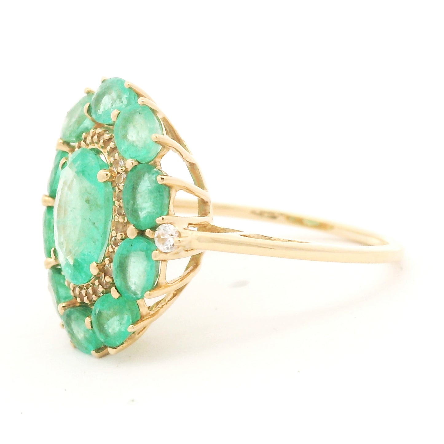 3.31 Ct Oval Emerald 14K Gold Ring