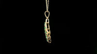 1.28 Ct Round Emerald 14K Gold Pendant
