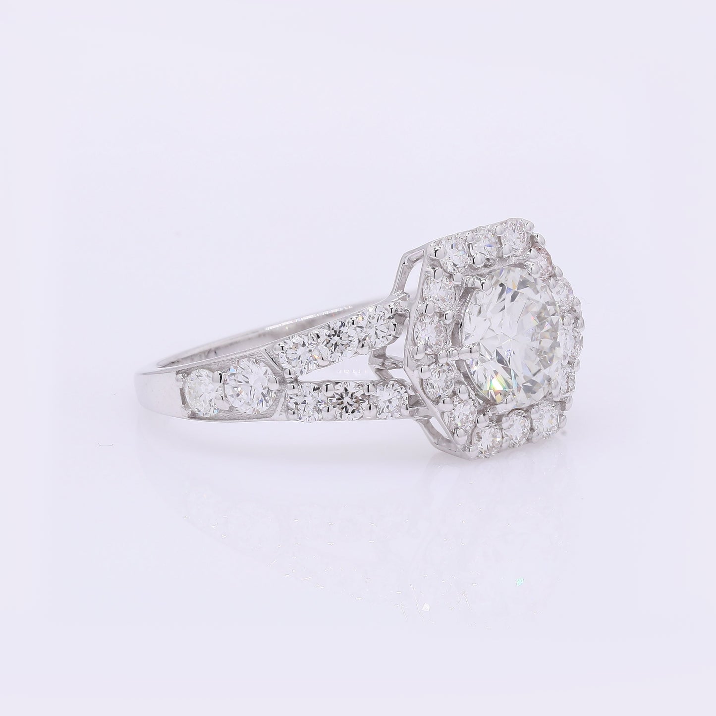 2.06 Carats Lab Grown Diamond 14K Gold Ring