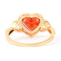2.25 Ct Heart Mixed Cut Natural Garnet 14K Gold Ring