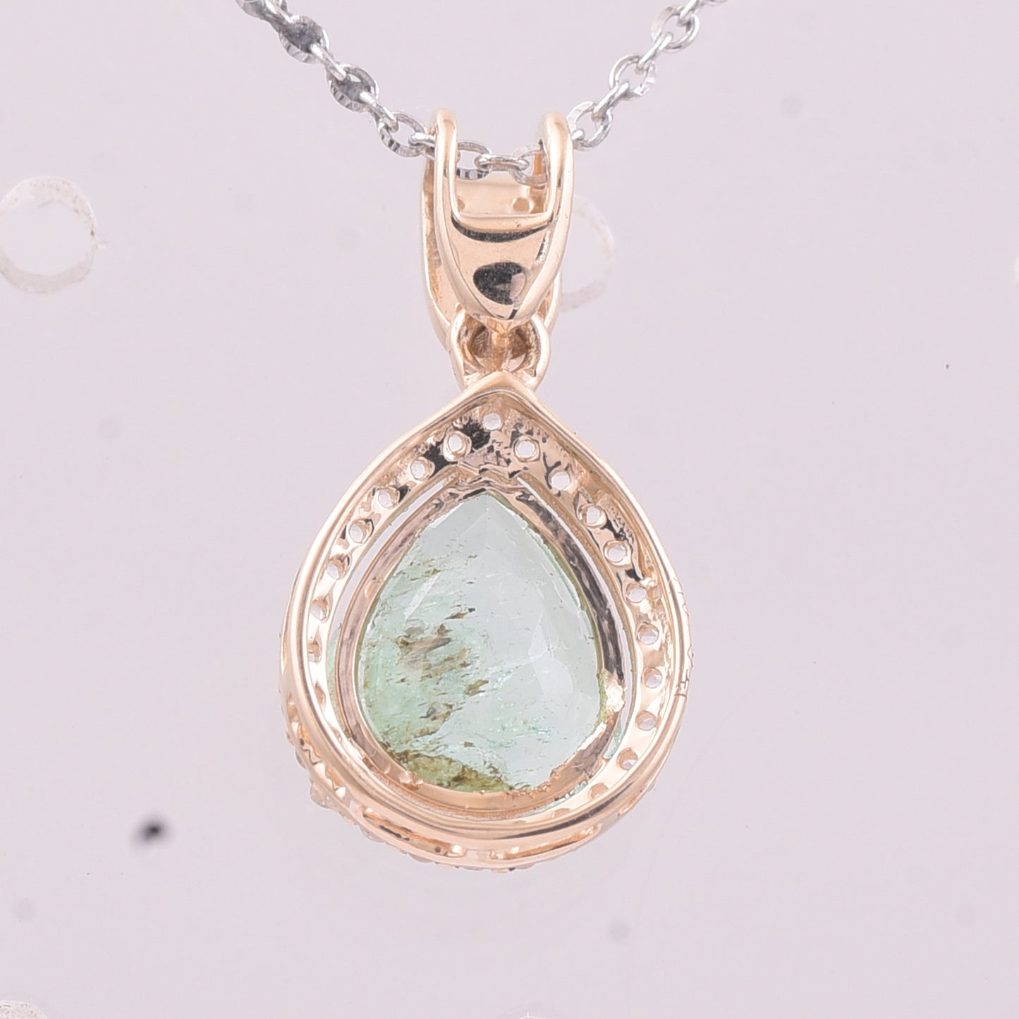 1.58 Ct Pear Emerald 9K Gold Pendant