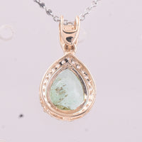 1.58 Ct Pear Emerald 9K Gold Pendant