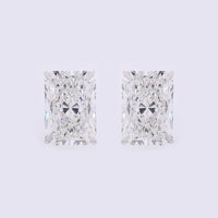 3.71 Carats Lab Grown Diamond 14K Gold Earrings