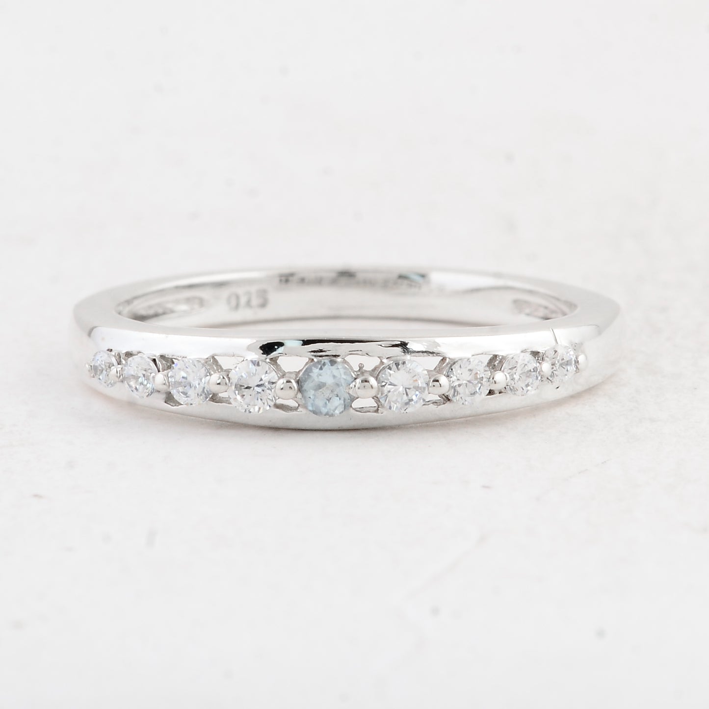 0.36 Ct Round Swiss Blue Topaz 925 Sterling Silver Ring