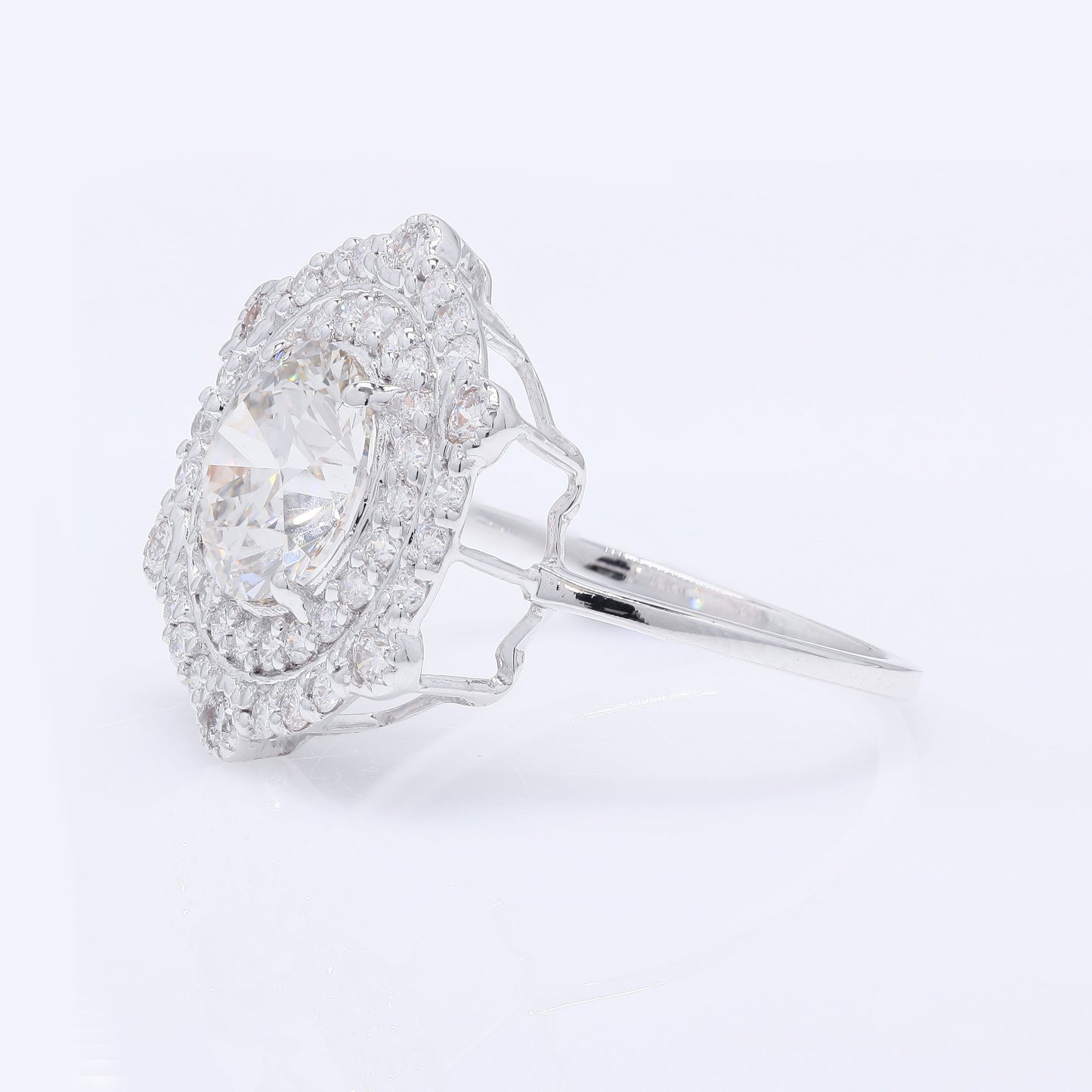 2.73 Carats Lab Grown Diamond 14K Gold Ring
