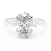 3.25 Carats Lab Grown Diamond 14K Gold Ring