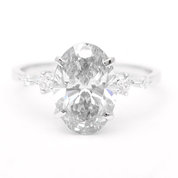 3.25 Carats Lab Grown Diamond 14K Gold Ring