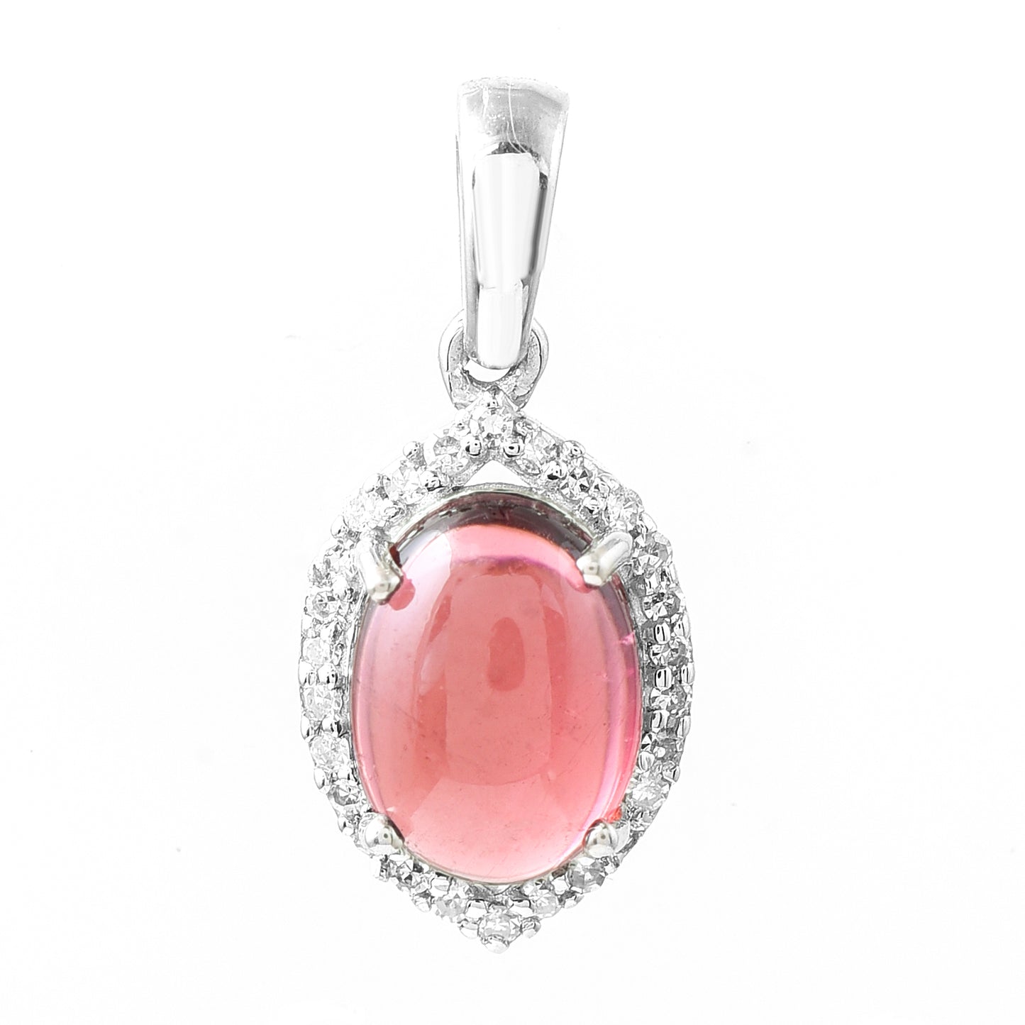 1.33 Ct Oval Tourmaline 950 Platinum Pendant