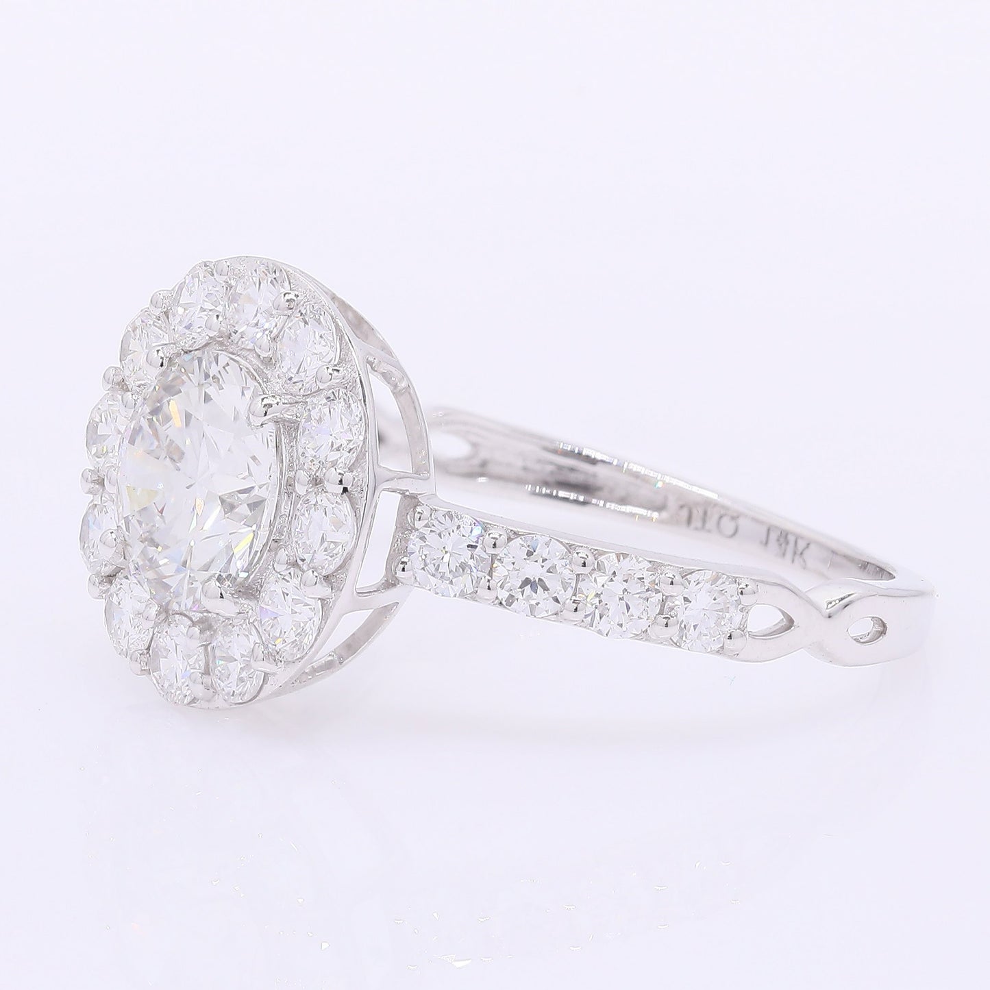 2.06 Carats Lab Grown Diamond 14K Gold Ring