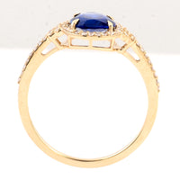 1.37 Carats Natural Codundum Sapphire 14K Gold Ring