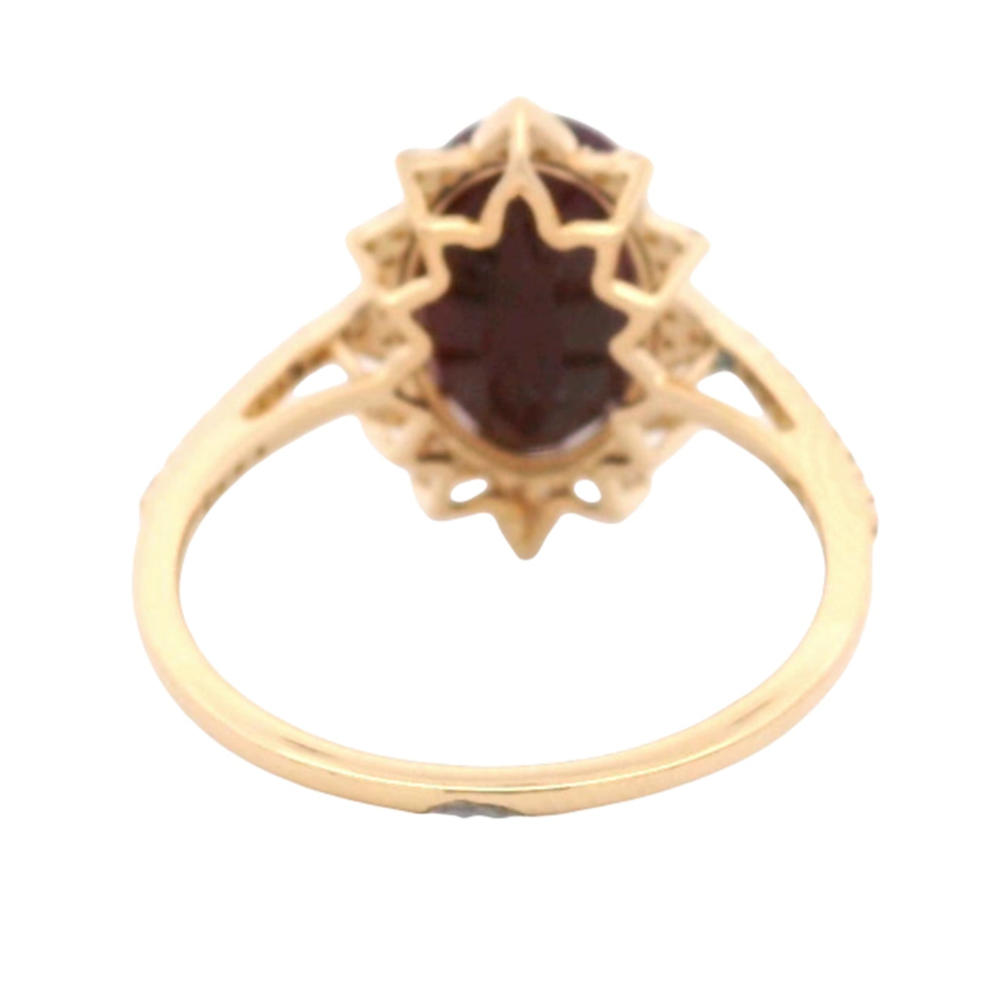 4.39 Ct Oval Mixed Cut Natural Corundum Ruby 14K Gold Ring