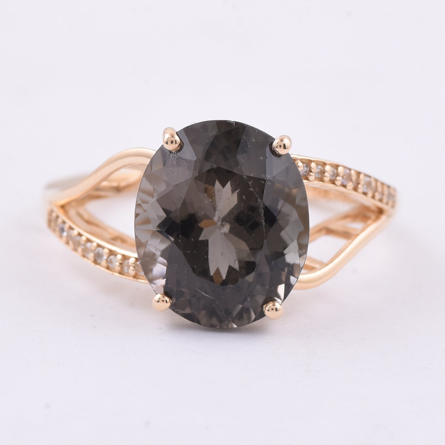 5.21 Ct Oval Natural Tourmaline 14K Gold Ring